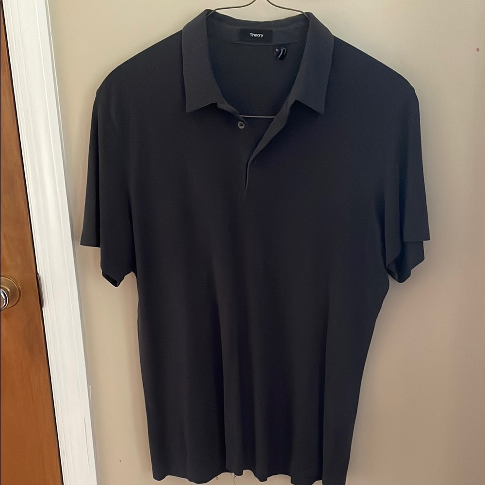 Theory Black Polo Shirt Classic Style